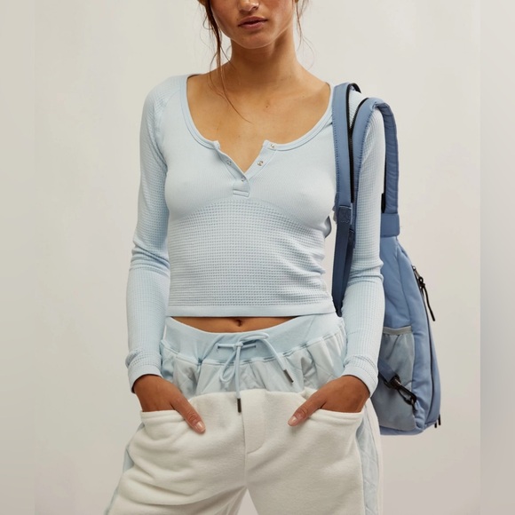 FP Movement by Free People Tops - FP MOVEMENT Bail Out Long Sleeve Layer NWT Arctic Snow Blue